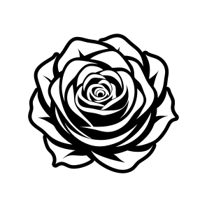 Rose, Flower Logo, Floral, Petals, Nature,,simple Icon icon