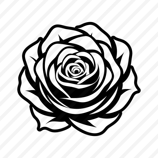 Rose, Flower Logo, Floral, Petals, Nature,,simple Icon preview