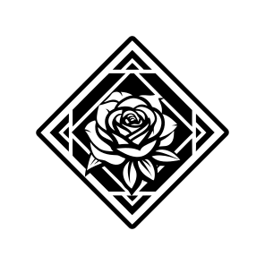 Rose, Flower Logo, Floral, Petals, Nature,,vector icon