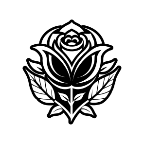 Rose Logo, Flower, Floral, Petals, Nature,,flat icon