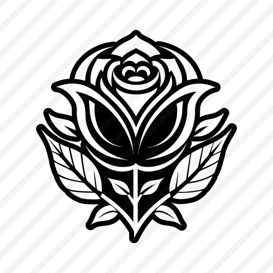 Rose Logo, Flower, Floral, Petals, Nature,,flat preview