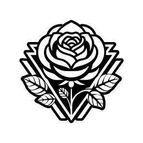 Rose Logo, Flower, Floral, Petals, Nature,,icons icon
