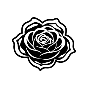 Rose Logo, Flower, Floral, Petals, Nature,,simple Icon icon