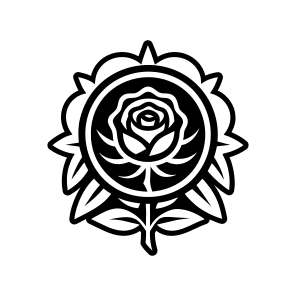 Rose Symbol, Flower, Floral, Petals, Nature, icon