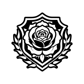 Rose Symbol, Flower, Floral, Petals, Nature,,flat icon