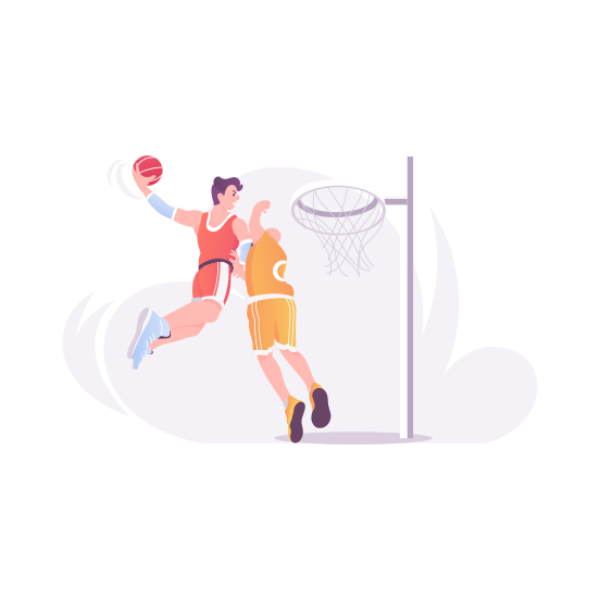 Basketball, Players, Sport, Game, Match illustration