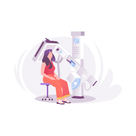 Checkup, Diagnosis, Treatment, Machine, Medical illustration