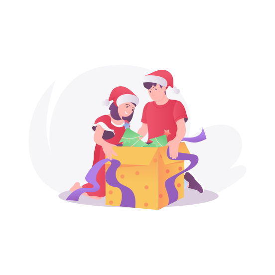Christmas Gift, Present, Surprise, Celebration, Gift illustration