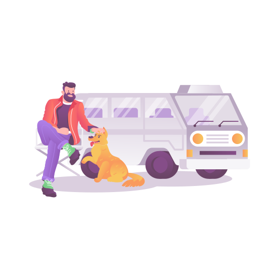Companion, Pet, Animal, Travelling, Outdoor illustration