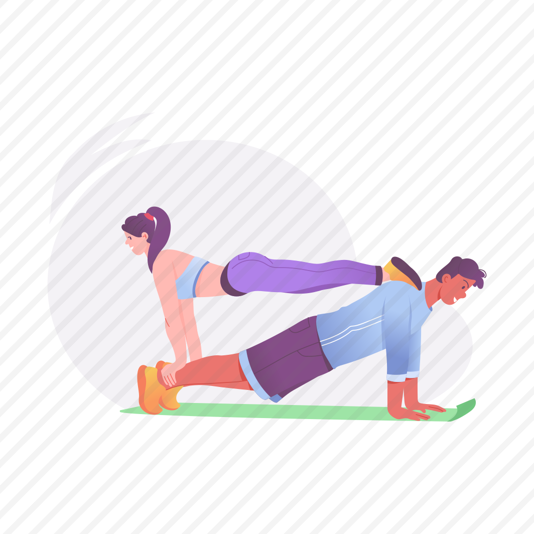 Couple Exercise, Fitness, Training, Workout, Exertion preview
