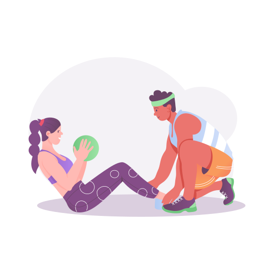 Couple Workout, Fitness, Exercise, Exertion, Couple illustration