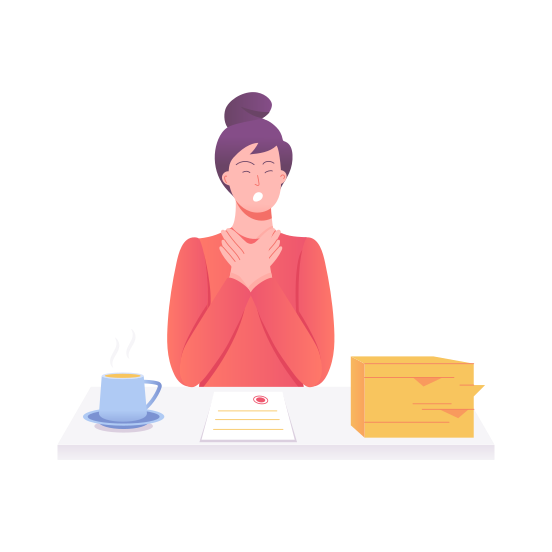 Depression, Despair, Shocked, Stressed, Worried illustration