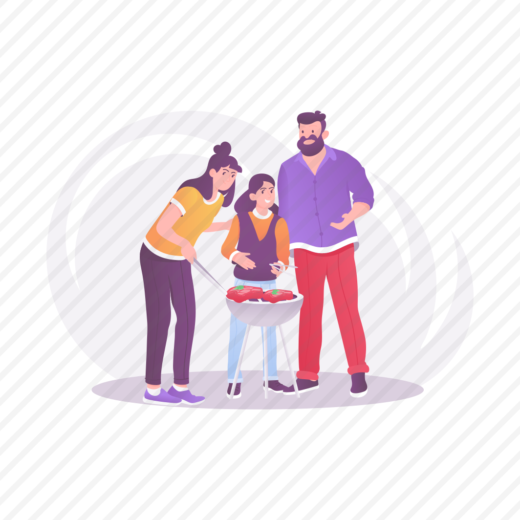 Family Cooking, Barbecue, Grill, Outdoor, Bbq Party preview