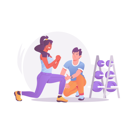 Fitness Trainer, Coach, Exercise, Gym, Fitness illustration