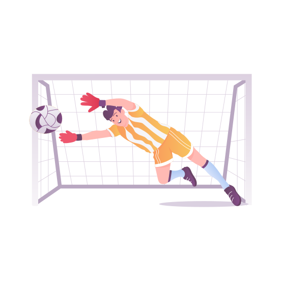 Football Goal, Sport, Score, Player, Athlete illustration