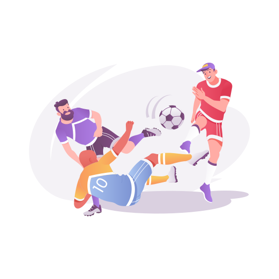 Football, Match, Game, Sport, Players illustration
