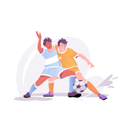 Football Match, Players, Athletes, Football, Sport illustration