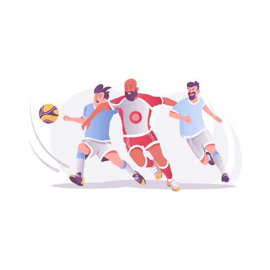 Football Match, Sport, Game, Players, Athletes illustration