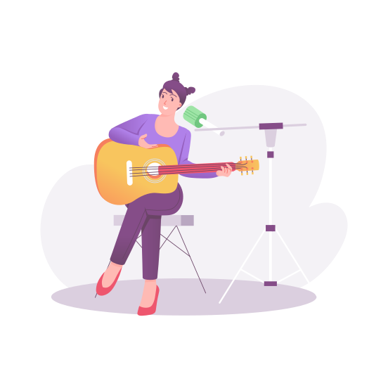 Guitarist, Musician, Singer, Artist, Music illustration