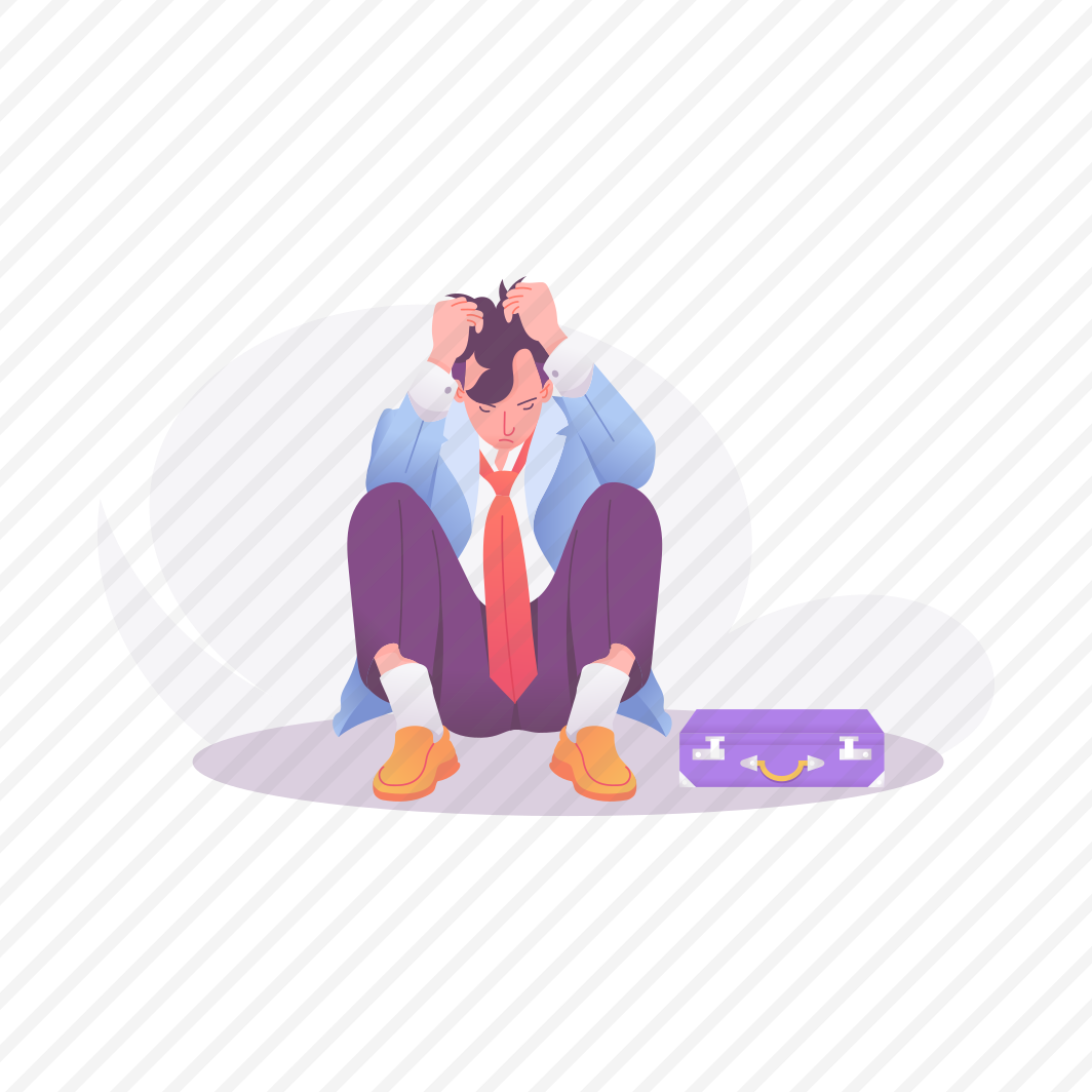 Job Depression, Unemployment, Jobless, Worried, Disheartened preview