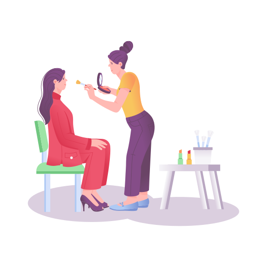 Makeup Artist, Beautician, Cosmetic, Makeup, Beauty illustration