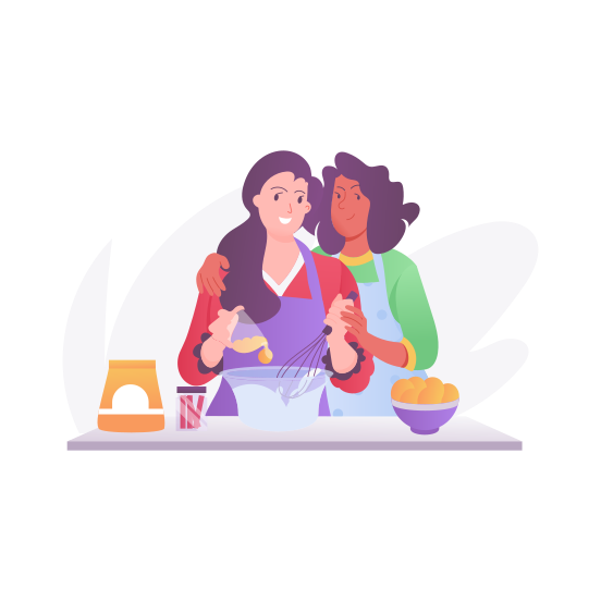 Mother Baking, Mixing, Better, Baking, Cooking illustration