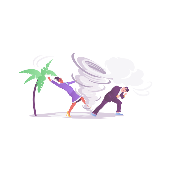 Natural Disaster, Tornado, Storm, Strong Wind, Cyclone illustration