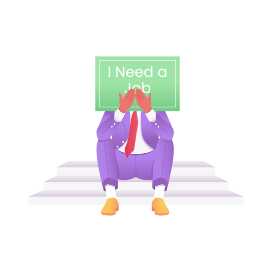 Need Job, Seeking, Jobless, Board, Unemployment illustration