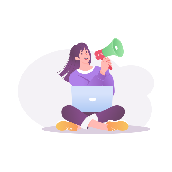 Promotion, Announcement, Marketing, Influencer, Branding illustration