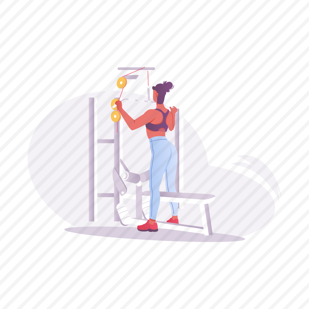 Pulldown Exercise, Gym, Training, Fitness, Woman preview