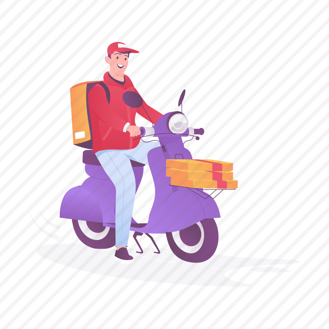 Scooter Delivery, Pizza Delivery, Deliveryman, Order, Bike preview