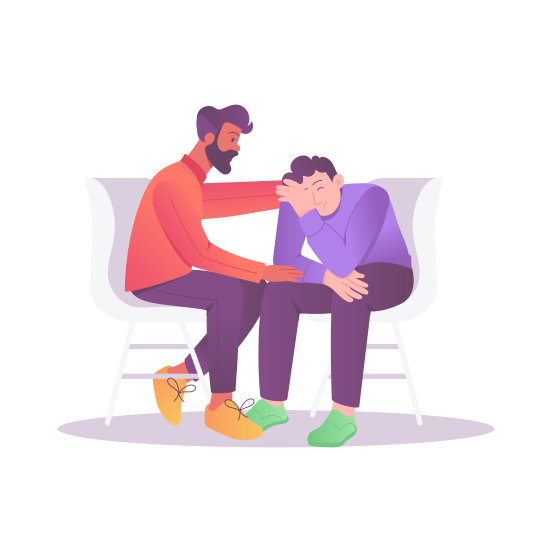 Sympathy, Empathy, Condolence, Disheartened, Sad illustration