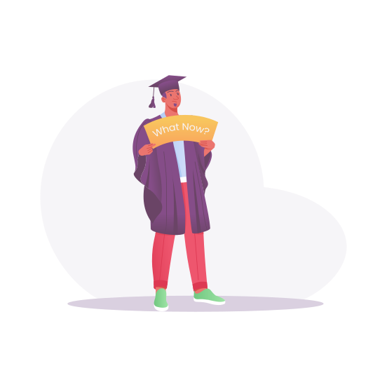 What Now, Scholar, Board, Student, After Graduation illustration