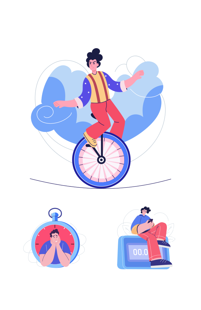 Time Management Illustration Art Set  Large Set Preview