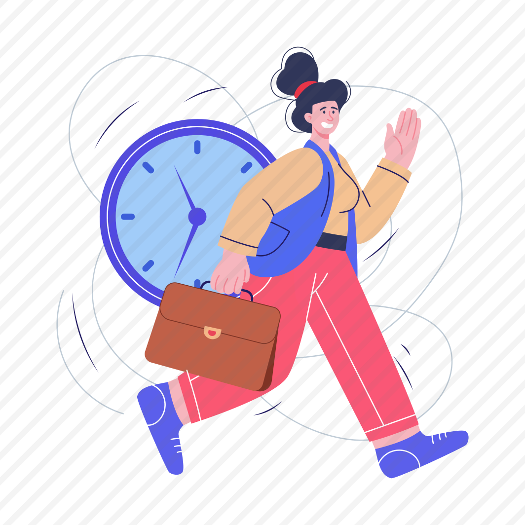 Getting Late, Running, Worried, Urgency, Unhappy preview