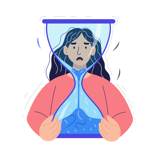 Hourglass, Stress, Pressure, Anxiety, Timer, illustration