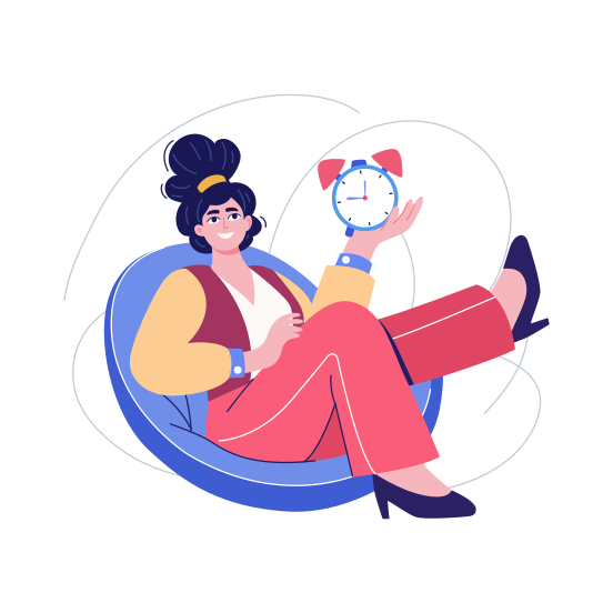 Lazy Woman, Relaxation, Resting, Procrastination, Leisure illustration