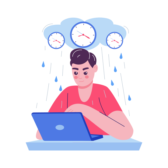 Overwhelmed, Stress, Pressure, Deadlines, Burnout illustration