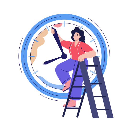 Reset Clock, Managing, Updating, Adjusting, Time illustration