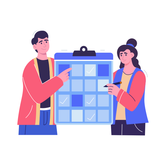 Task Schedule, Collaboration, Management, List, Analysis illustration
