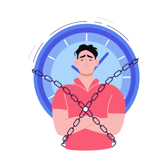 Time Constraint, Limited, Restricted, Bound, Stress illustration