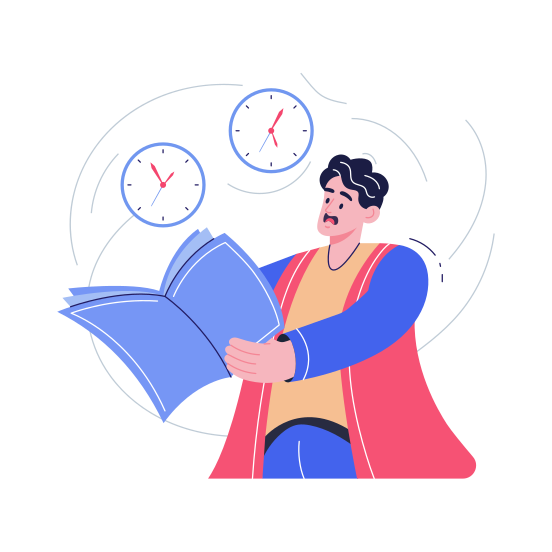 Time Pressure, Stress, Study, Depression, Anxiety illustration