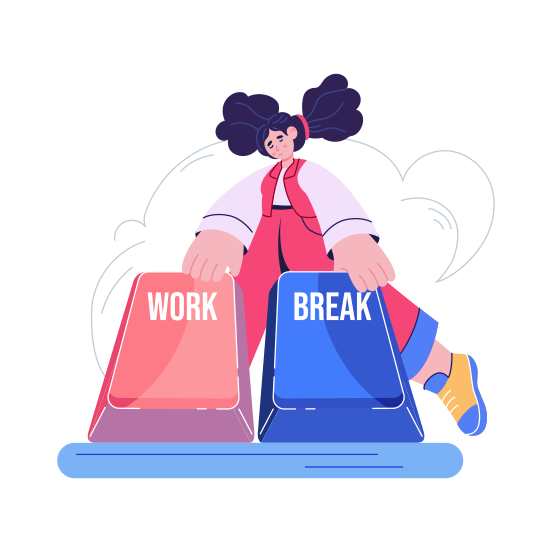 Work Break, Choice, Decision, Employment, Job, illustration