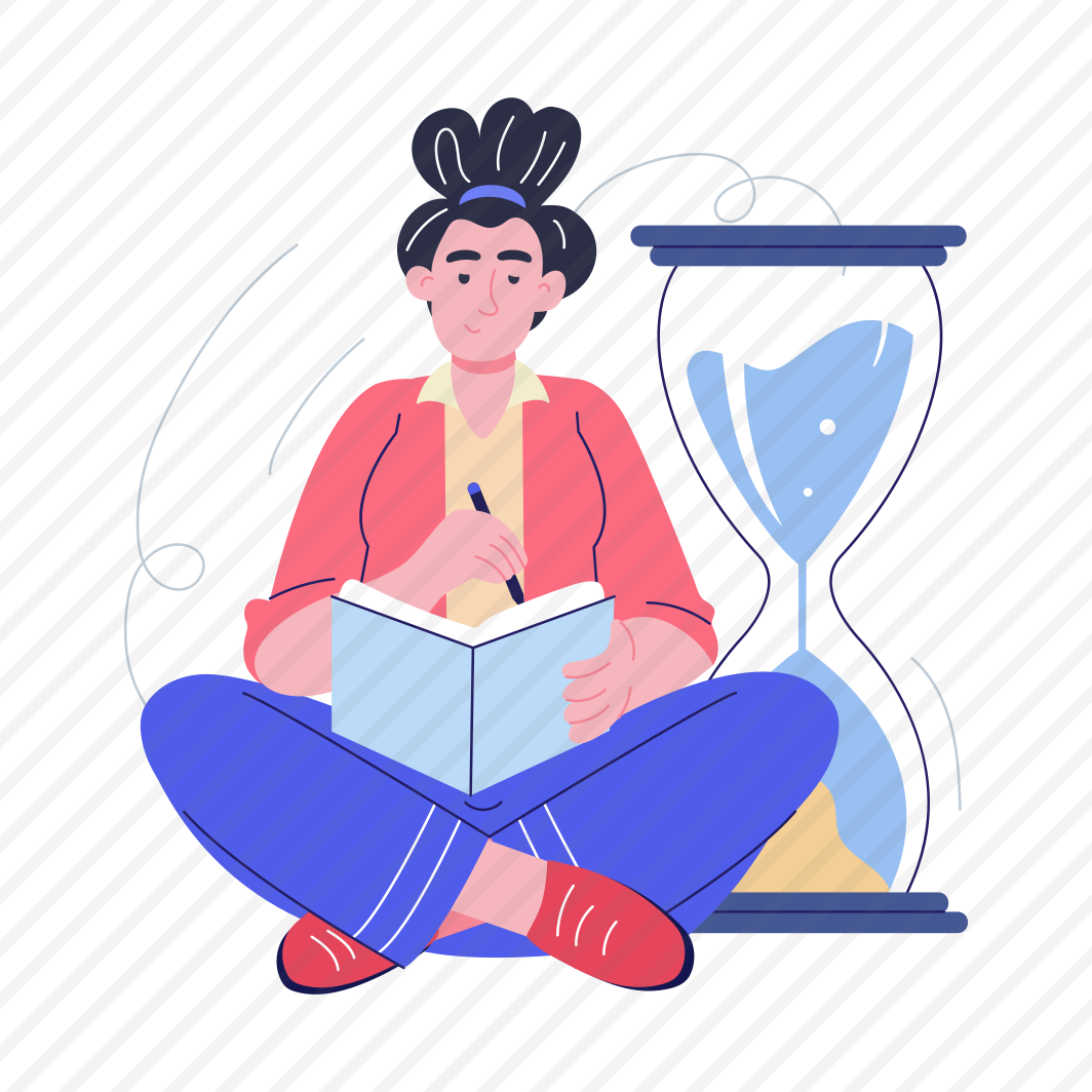 Writing Time, Hourglass, Diary, Journaling, Learning preview