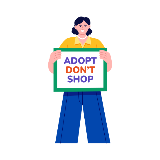 Adopt Pets, Shelter, Responsibility, Rights, Awareness illustration