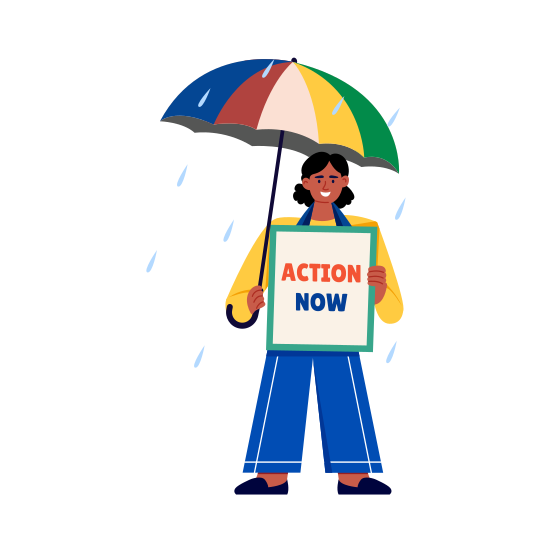 Climate Change, Raining, Outdoor, Disaster, Rights illustration