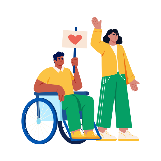 Disability Protest, Wheelchair, Equality, Activism illustration
