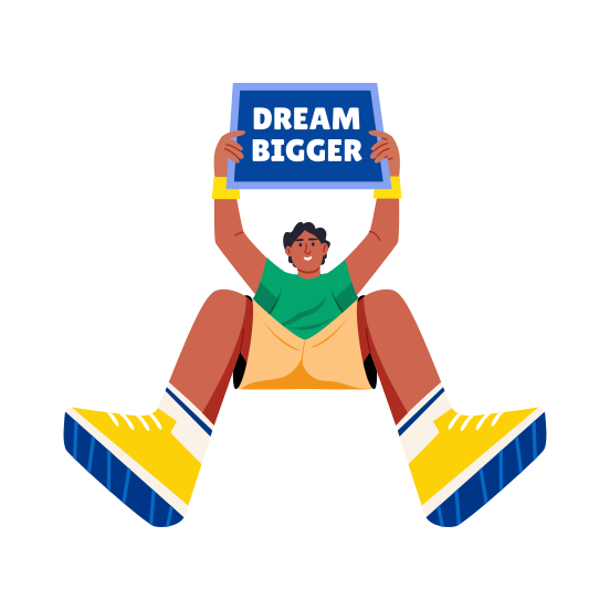 Dreamer, Ambition, Goal, Motivation, Dream Big illustration