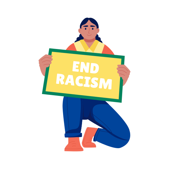 End Racism, Equality, Human Rights, Activism, Advocacy illustration