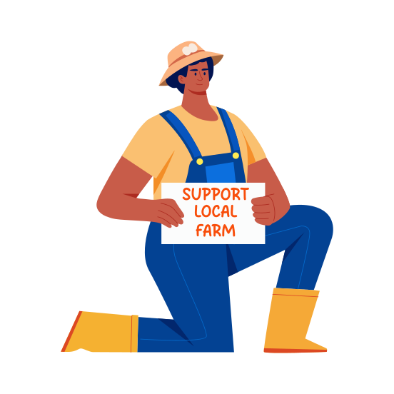 Farmer, Sustainability, Support, Agricultural, Rights illustration